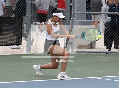 Thumbnail 3 in Bridgeland vs Southlake Carroll (UIL 6A Girls Doubles Tennis State Quarterfinal) photogallery.