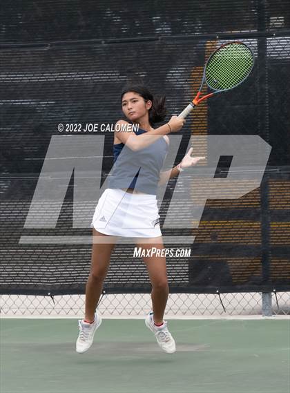 Thumbnail 3 in Bridgeland vs Southlake Carroll (UIL 6A Girls Doubles Tennis State Quarterfinal) photogallery.