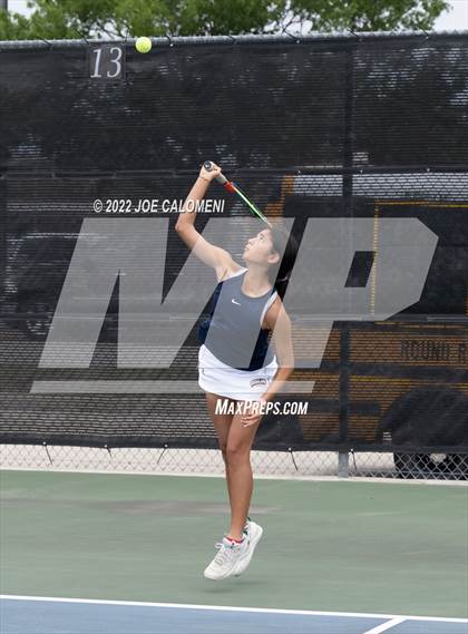 Thumbnail 1 in Bridgeland vs Southlake Carroll (UIL 6A Girls Doubles Tennis State Quarterfinal) photogallery.
