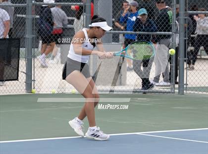Thumbnail 2 in Bridgeland vs Southlake Carroll (UIL 6A Girls Doubles Tennis State Quarterfinal) photogallery.