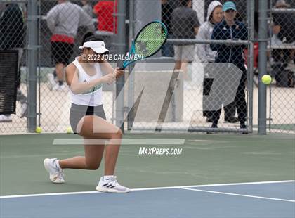 Thumbnail 1 in Bridgeland vs Southlake Carroll (UIL 6A Girls Doubles Tennis State Quarterfinal) photogallery.
