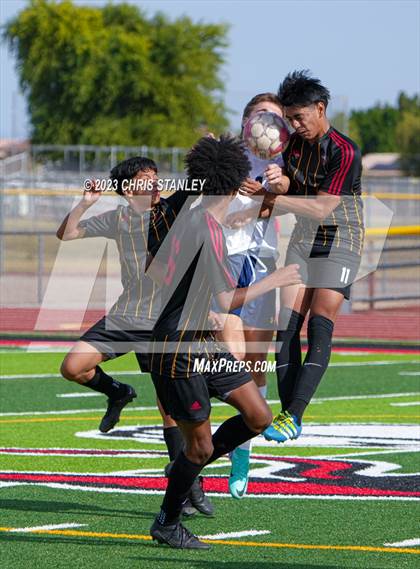 Thumbnail 1 in Glendale Prep Academy vs. Dysart photogallery.