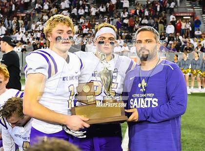 Thumbnail 3 in Notre Dame Prep vs. Centennial (AIA 5A Final - Awards Photos) photogallery.