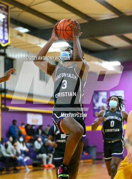 Thumbnail 3 in Winston-Salem Christian National vs Word of God Christian Academy (Capital City New Years Showcase) photogallery.