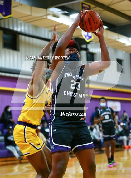 Thumbnail 3 in Winston-Salem Christian National vs Word of God Christian Academy (Capital City New Years Showcase) photogallery.