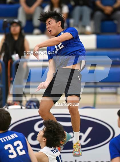 Thumbnail 3 in San Marino vs. Sage Hill (CIF-SS D5 Boys Volleyball Finals) photogallery.