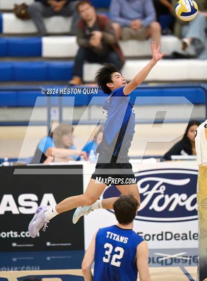 Thumbnail 3 in San Marino vs. Sage Hill (CIF-SS D5 Boys Volleyball Finals) photogallery.