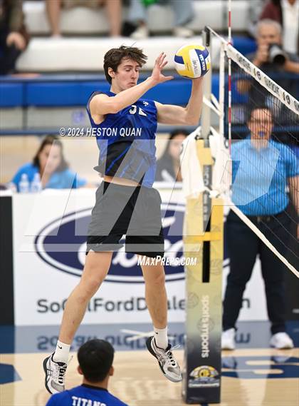 Thumbnail 3 in San Marino vs. Sage Hill (CIF-SS D5 Boys Volleyball Finals) photogallery.