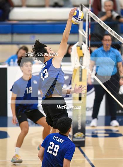 Thumbnail 3 in San Marino vs. Sage Hill (CIF-SS D5 Boys Volleyball Finals) photogallery.
