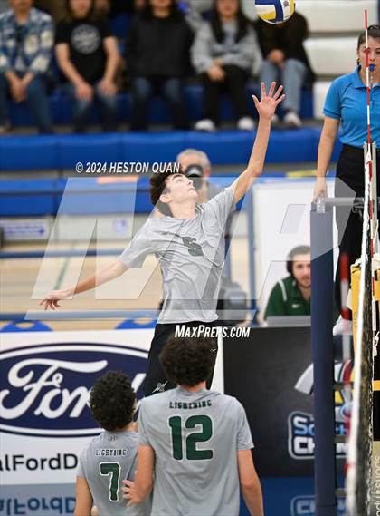 Thumbnail 3 in San Marino vs. Sage Hill (CIF-SS D5 Boys Volleyball Finals) photogallery.