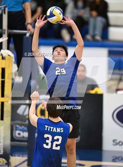 Thumbnail 2 in San Marino vs. Sage Hill (CIF-SS D5 Boys Volleyball Finals) photogallery.