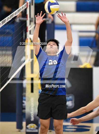 Thumbnail 3 in San Marino vs. Sage Hill (CIF-SS D5 Boys Volleyball Finals) photogallery.