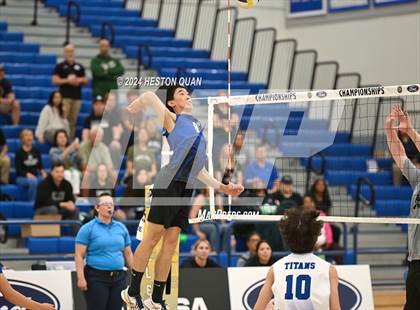 Thumbnail 3 in San Marino vs. Sage Hill (CIF-SS D5 Boys Volleyball Finals) photogallery.