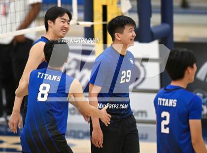 Thumbnail 1 in San Marino vs. Sage Hill (CIF-SS D5 Boys Volleyball Finals) photogallery.