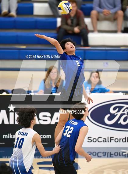 Thumbnail 3 in San Marino vs. Sage Hill (CIF-SS D5 Boys Volleyball Finals) photogallery.
