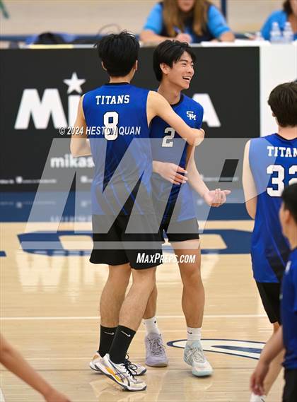 Thumbnail 1 in San Marino vs. Sage Hill (CIF-SS D5 Boys Volleyball Finals) photogallery.