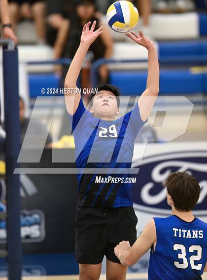 Thumbnail 1 in San Marino vs. Sage Hill (CIF-SS D5 Boys Volleyball Finals) photogallery.