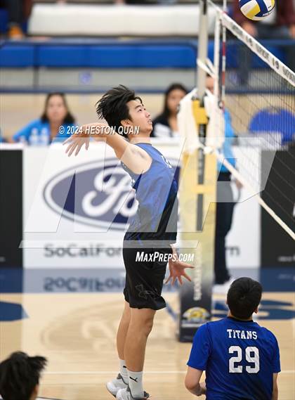Thumbnail 3 in San Marino vs. Sage Hill (CIF-SS D5 Boys Volleyball Finals) photogallery.