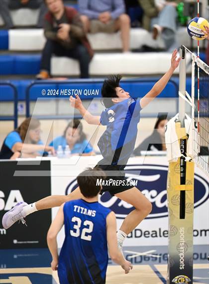 Thumbnail 2 in San Marino vs. Sage Hill (CIF-SS D5 Boys Volleyball Finals) photogallery.
