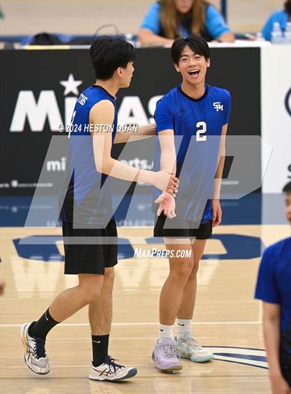 Thumbnail 1 in San Marino vs. Sage Hill (CIF-SS D5 Boys Volleyball Finals) photogallery.