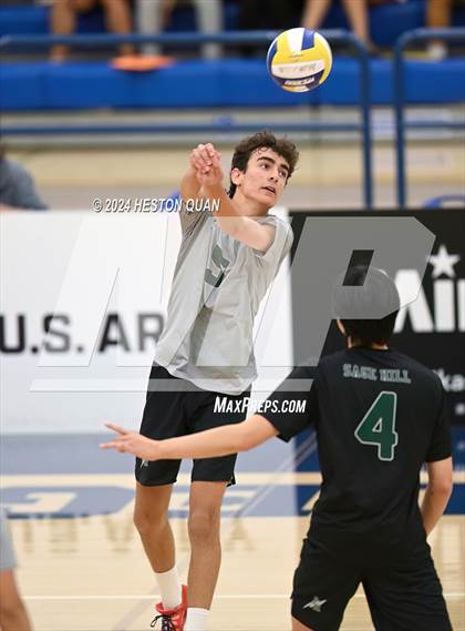 Thumbnail 3 in San Marino vs. Sage Hill (CIF-SS D5 Boys Volleyball Finals) photogallery.