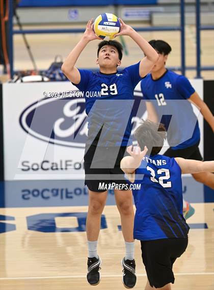 Thumbnail 1 in San Marino vs. Sage Hill (CIF-SS D5 Boys Volleyball Finals) photogallery.
