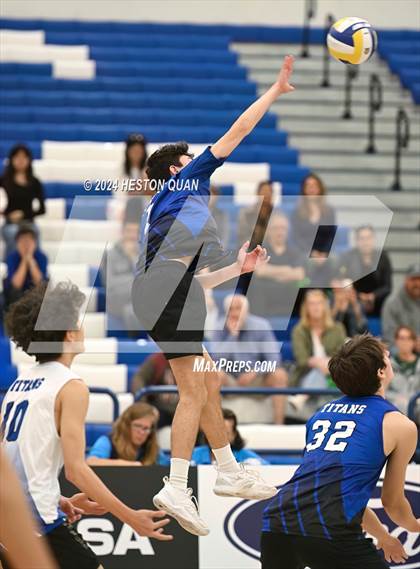 Thumbnail 2 in San Marino vs. Sage Hill (CIF-SS D5 Boys Volleyball Finals) photogallery.