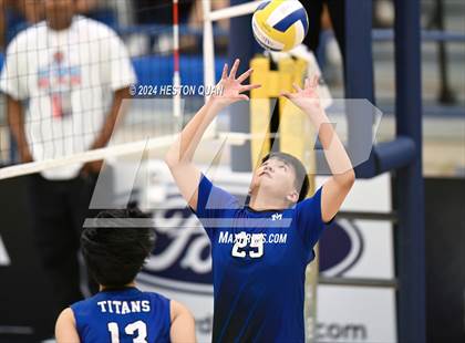 Thumbnail 1 in San Marino vs. Sage Hill (CIF-SS D5 Boys Volleyball Finals) photogallery.
