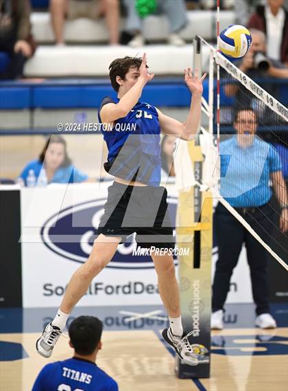 Thumbnail 1 in San Marino vs. Sage Hill (CIF-SS D5 Boys Volleyball Finals) photogallery.