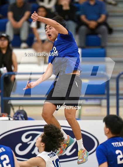 Thumbnail 2 in San Marino vs. Sage Hill (CIF-SS D5 Boys Volleyball Finals) photogallery.
