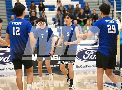 Thumbnail 3 in San Marino vs. Sage Hill (CIF-SS D5 Boys Volleyball Finals) photogallery.