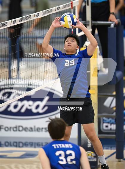 Thumbnail 2 in San Marino vs. Sage Hill (CIF-SS D5 Boys Volleyball Finals) photogallery.