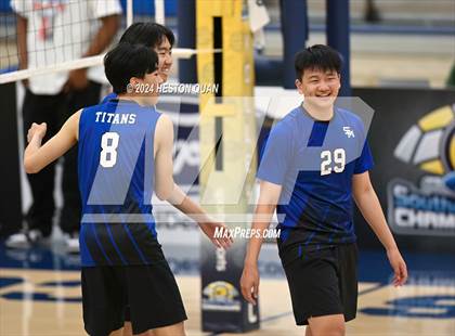 Thumbnail 3 in San Marino vs. Sage Hill (CIF-SS D5 Boys Volleyball Finals) photogallery.