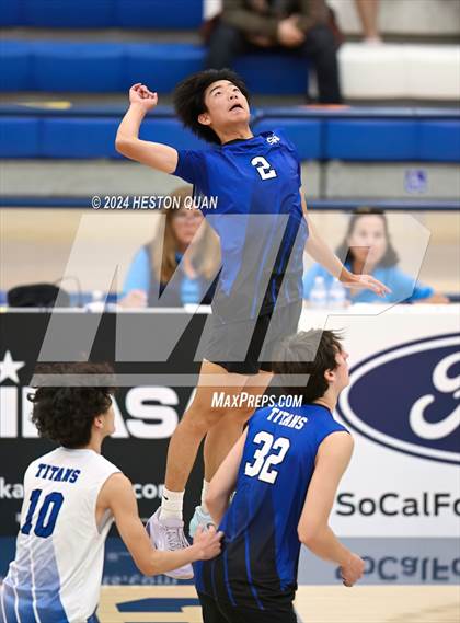 Thumbnail 2 in San Marino vs. Sage Hill (CIF-SS D5 Boys Volleyball Finals) photogallery.