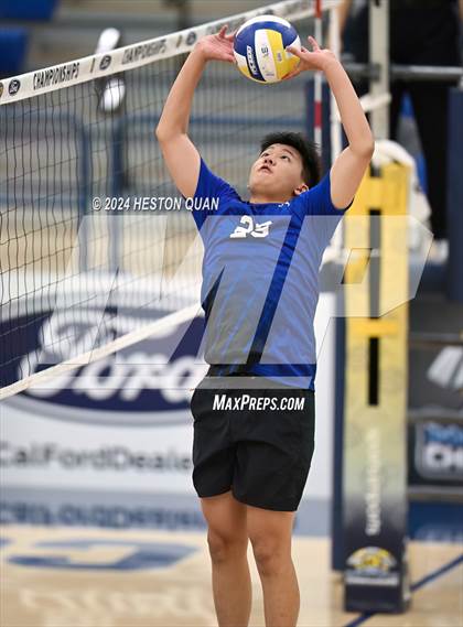 Thumbnail 3 in San Marino vs. Sage Hill (CIF-SS D5 Boys Volleyball Finals) photogallery.