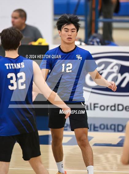 Thumbnail 2 in San Marino vs. Sage Hill (CIF-SS D5 Boys Volleyball Finals) photogallery.