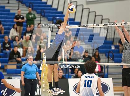 Thumbnail 1 in San Marino vs. Sage Hill (CIF-SS D5 Boys Volleyball Finals) photogallery.