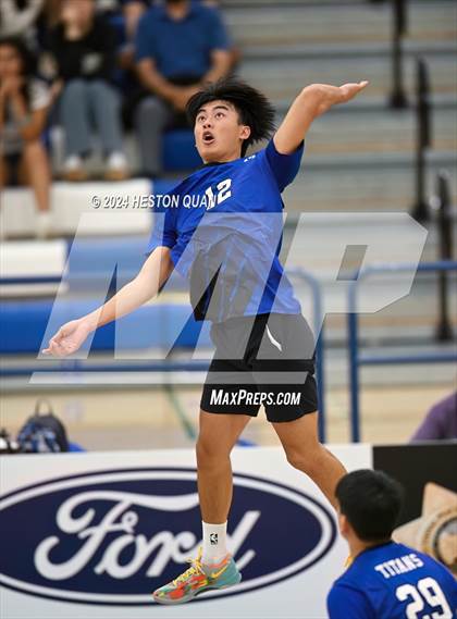 Thumbnail 3 in San Marino vs. Sage Hill (CIF-SS D5 Boys Volleyball Finals) photogallery.