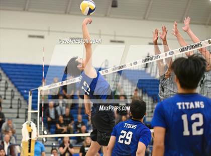 Thumbnail 3 in San Marino vs. Sage Hill (CIF-SS D5 Boys Volleyball Finals) photogallery.