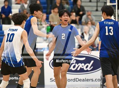 Thumbnail 1 in San Marino vs. Sage Hill (CIF-SS D5 Boys Volleyball Finals) photogallery.