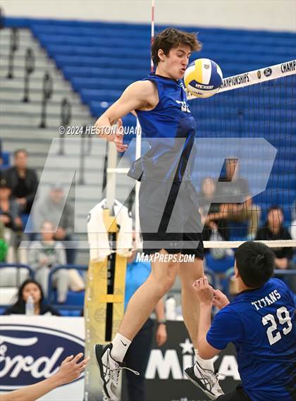 Thumbnail 1 in San Marino vs. Sage Hill (CIF-SS D5 Boys Volleyball Finals) photogallery.
