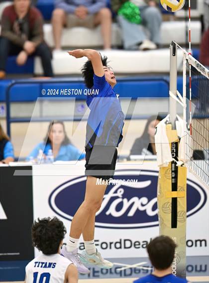 Thumbnail 1 in San Marino vs. Sage Hill (CIF-SS D5 Boys Volleyball Finals) photogallery.