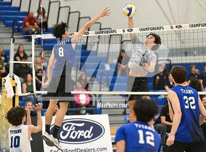 Thumbnail 1 in San Marino vs. Sage Hill (CIF-SS D5 Boys Volleyball Finals) photogallery.