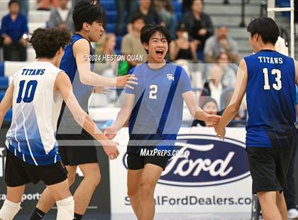 Thumbnail 2 in San Marino vs. Sage Hill (CIF-SS D5 Boys Volleyball Finals) photogallery.