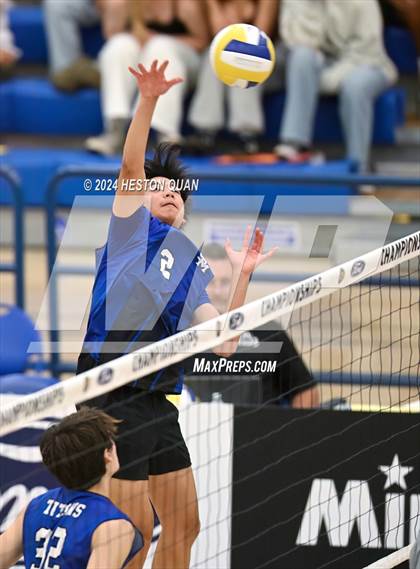 Thumbnail 3 in San Marino vs. Sage Hill (CIF-SS D5 Boys Volleyball Finals) photogallery.