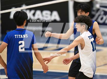 Thumbnail 2 in San Marino vs. Sage Hill (CIF-SS D5 Boys Volleyball Finals) photogallery.