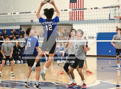 Thumbnail 3 in San Marino vs. Sage Hill (CIF-SS D5 Boys Volleyball Finals) photogallery.