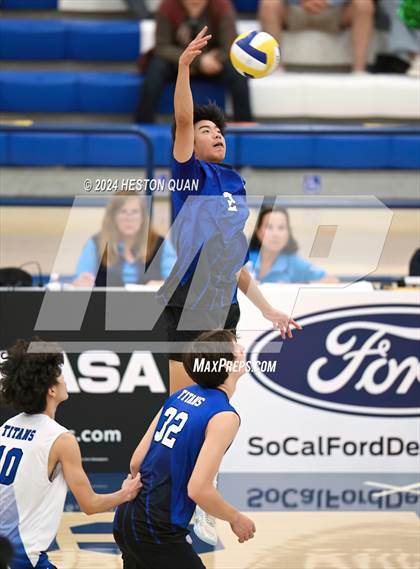 Thumbnail 1 in San Marino vs. Sage Hill (CIF-SS D5 Boys Volleyball Finals) photogallery.