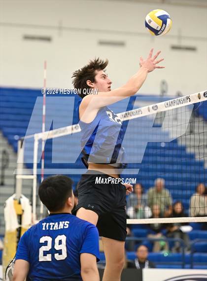 Thumbnail 1 in San Marino vs. Sage Hill (CIF-SS D5 Boys Volleyball Finals) photogallery.