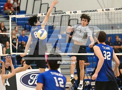 Thumbnail 3 in San Marino vs. Sage Hill (CIF-SS D5 Boys Volleyball Finals) photogallery.